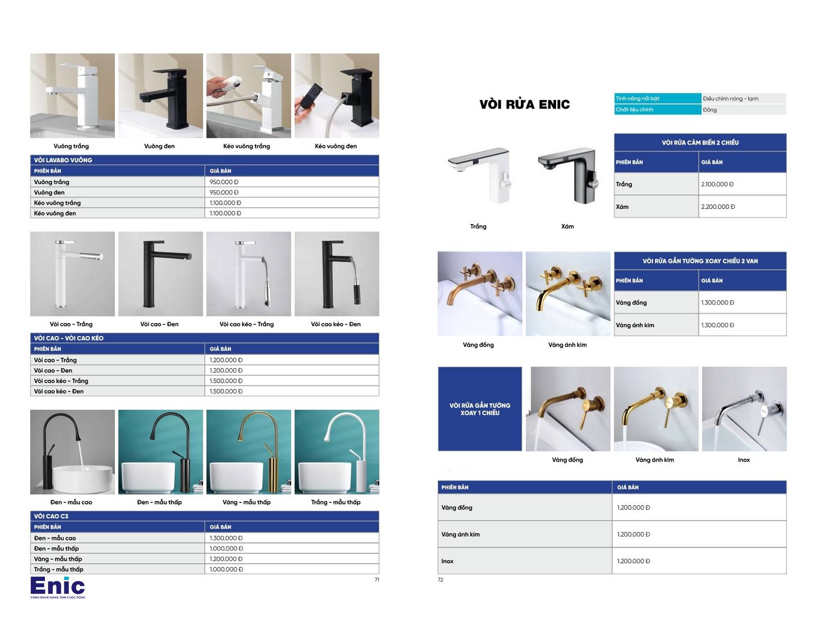 Thiết bị vệ sinh ENIC Catalogue và Bảng giá mới nhất 2024 /Page 36